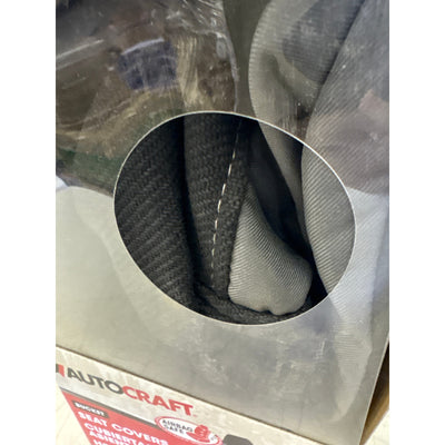 2-Pack AutoCraft Car/SUV Seat Cover Universal Bucket Seat Breathable- Black/Gray