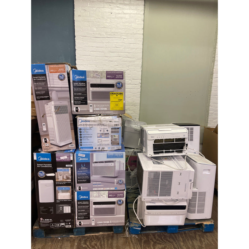 LOT-OF-25 FOR PARTS A/C Units, Window & Stand up, 5,000 to 12,000 BTU - White