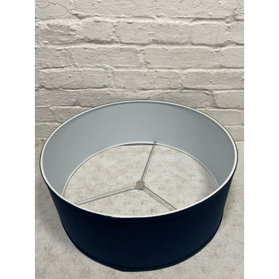 Fenchel Shades Linen Navy Blue Drum Lamp Shade 18" Top D x 18" Bottom D x 7" H