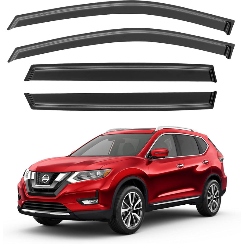 Window Visors for Nissan Rogue S SV SL 14-20, Out-Channel Rain & Wind Deflectors