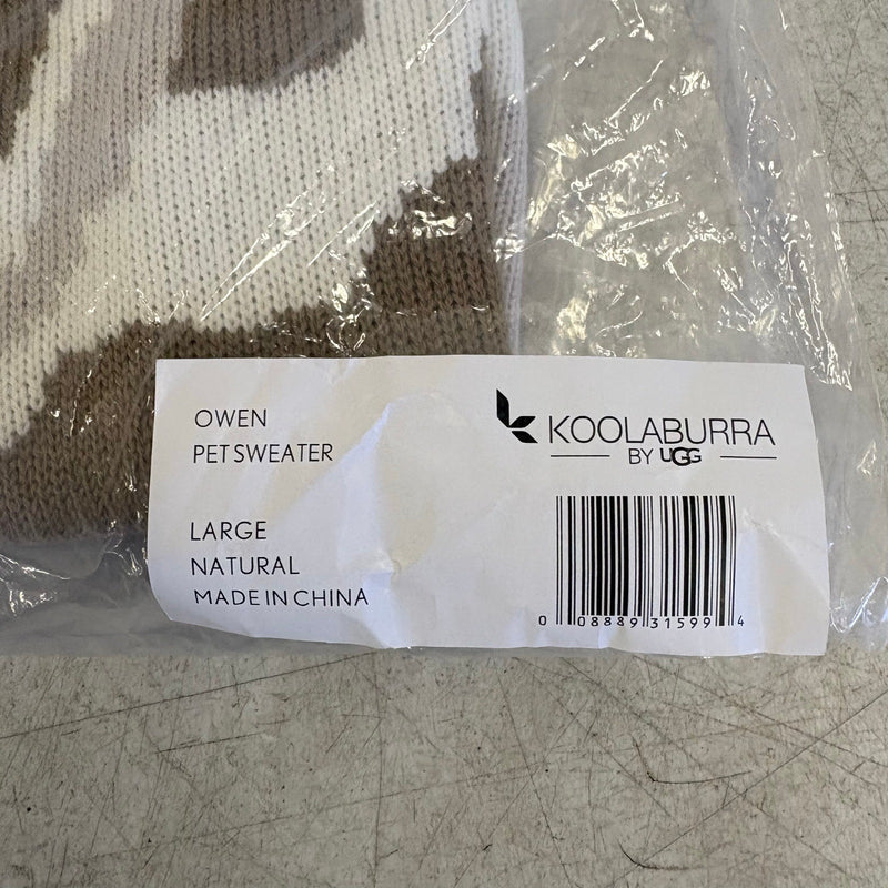 Koolaburra UGG Pet Owen Mildura Dog Sweater 17-18" Collar Abstract Stripes Large
