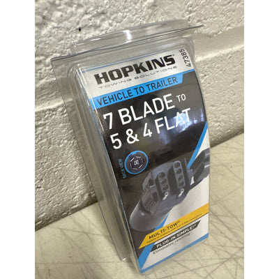 Hopkins 47385 Multi-Tow 7 Blade to 5 Flat and 4 Flat Towing Adapter w Dust Cover