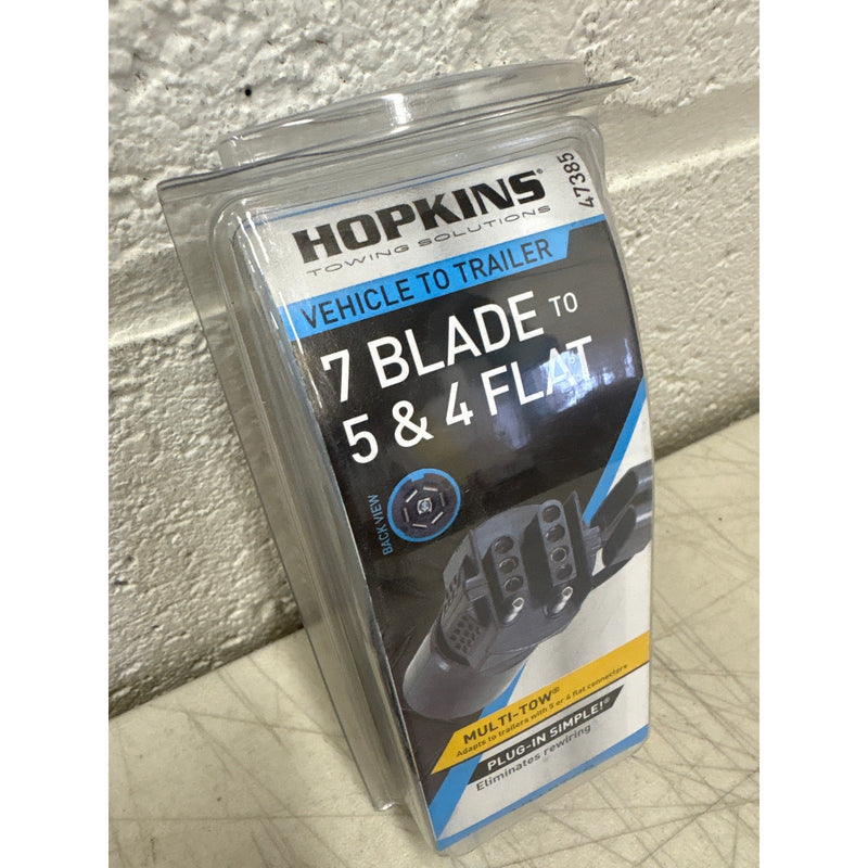 Hopkins 47385 Multi-Tow 7 Blade to 5 Flat and 4 Flat Towing Adapter w Dust Cover