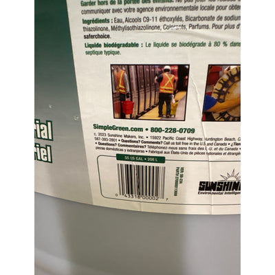 Simple Green Industrial Cleaner & Degreaser, Concentrated, 55 gal Drum 13008