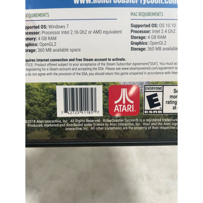 BOX-OF-100 Atari Roller Coaster Tycoon Classic, PC, MAC, Best of RCT 1 & 2