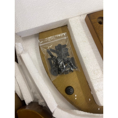 Tribesigns C-Shaped End Table, Round Solid Wood Side Table for Living Room