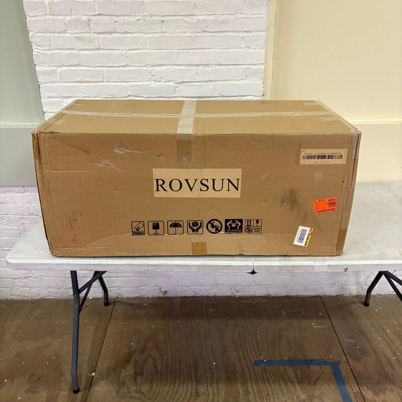 ROVSUN 3-Compartment Commercial Sink, Stainless Steel Utility Tub Sink with Legs