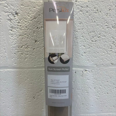 Persilux Solar Roller Shade for Window Blinds 35"Wx72"H, Semi Sheer - Cocoa