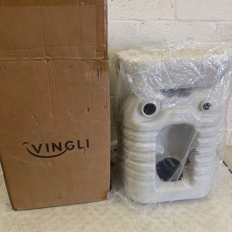 VINGLI 45L Portable Sink: Rolling Hand Wash Stand, Towel Holder & Soap Dispenser