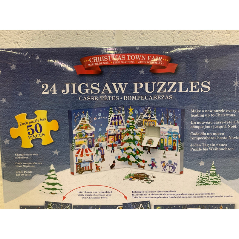 EuroGraphics Puzzles Christmas Town Fair 50pc Puzzle Advent Calendar
