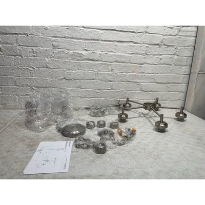 19.75" 5-Light Brushed Nickel Shaded Chandelier, KICHLER Winslow SEE DETAILS