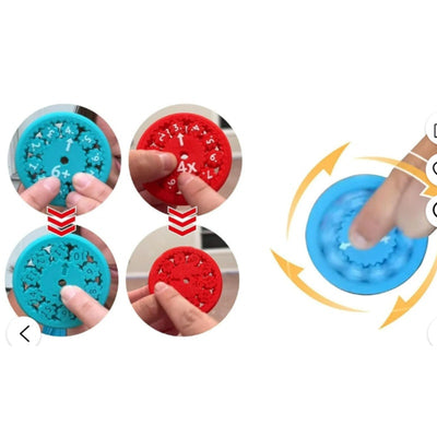 5-Sets Math Fidget Spinners Educational Toys Multiplication/ Division 9-pcs/ Set