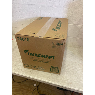 SKILCRAFT Toilet Tissue 2-Ply Toilet Paper, 500 Sheets per Roll, 96 Rolls in Box