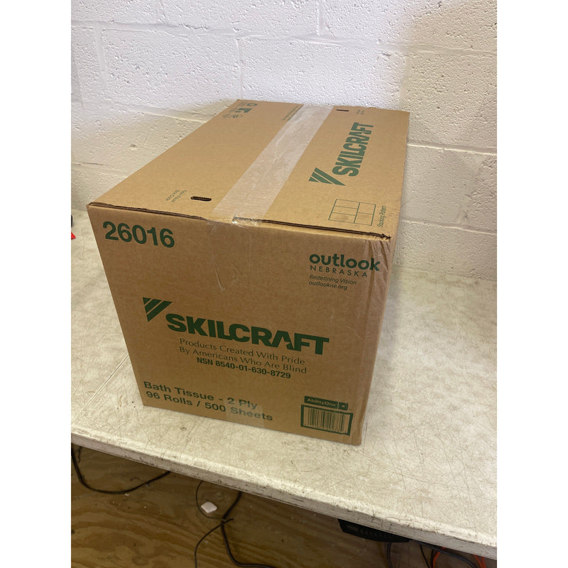 SKILCRAFT Toilet Tissue 2-Ply Toilet Paper, 500 Sheets per Roll, 96 Rolls in Box
