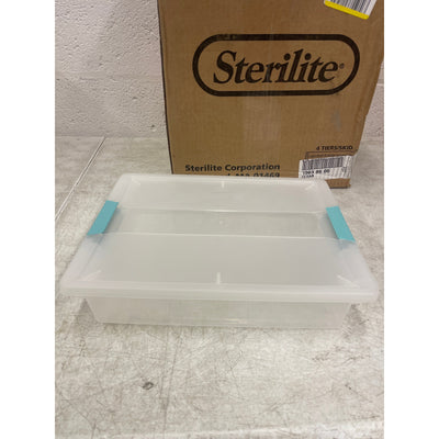 Sterilite 6-Pack Clip Box, Clear Storage for Crafts Supplies Office Items Large