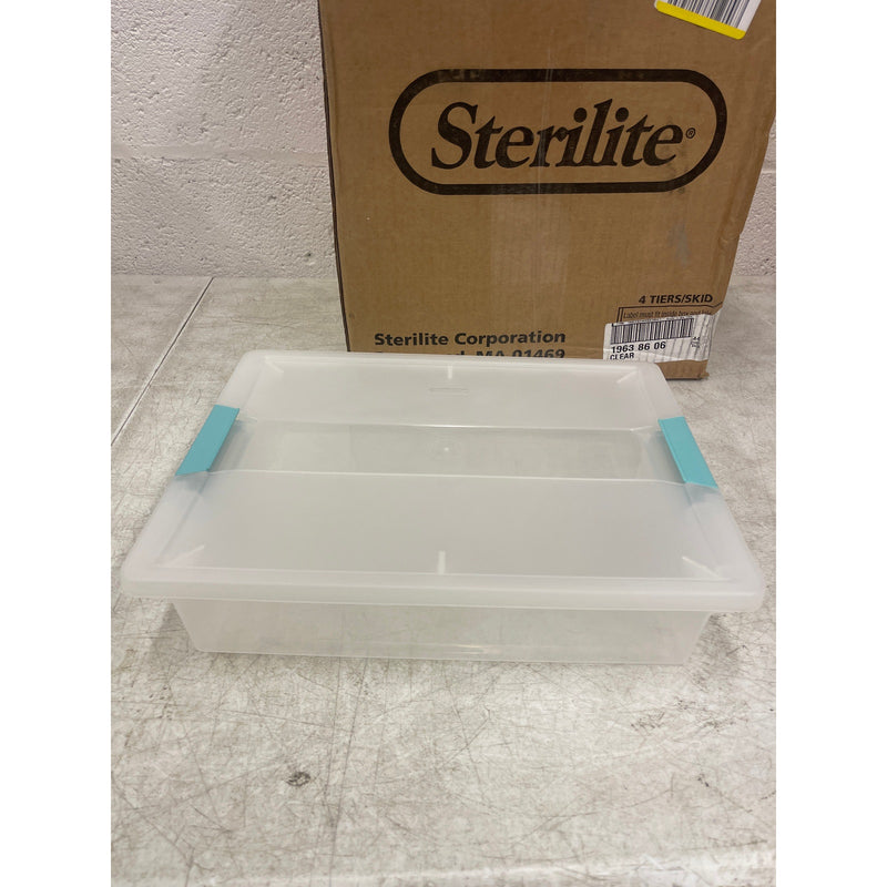 Sterilite 6-Pack Clip Box, Clear Storage for Crafts Supplies Office Items Large
