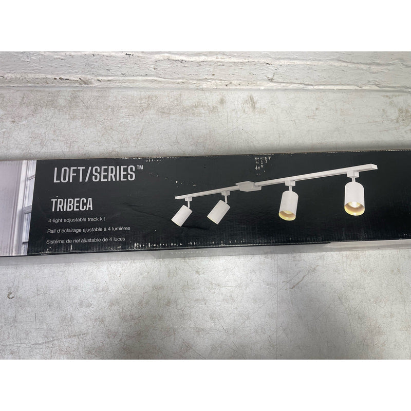 56" Track Lighting Kit Globe Electric Tribeca 4-Light, Matte White 59740
