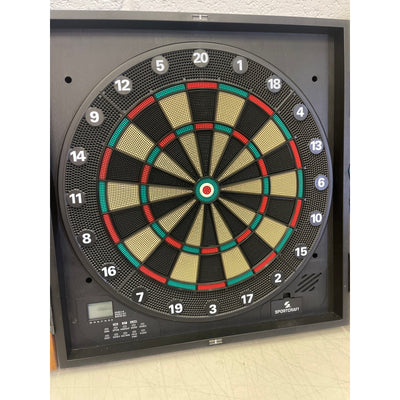 Sportcraft Electronic Dartboard with Closing Wooden Doors, Dart Holders, & Darts