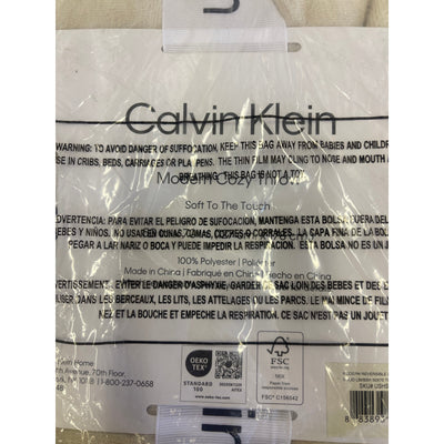 Calvin Klein Throw Blanket, Reversible Premium Plush Bedding Beige/Pink 50 x 70