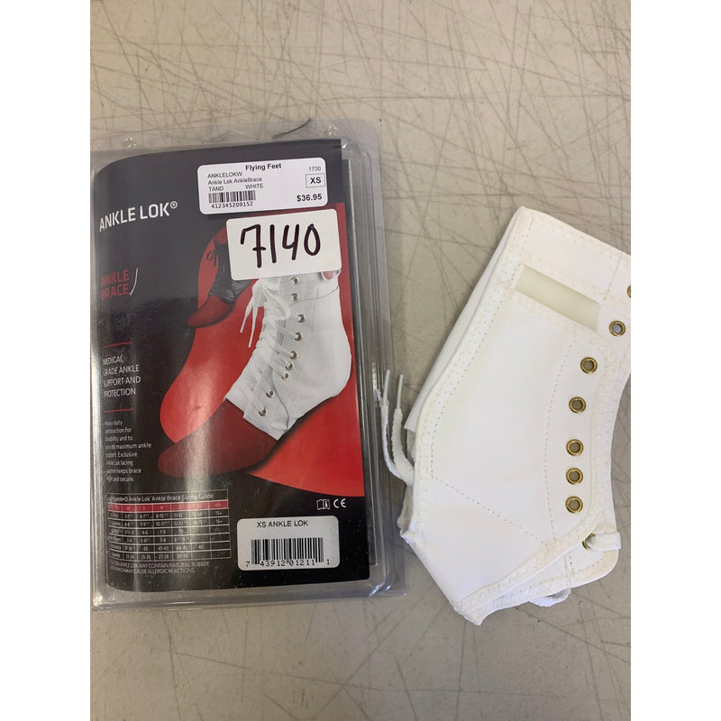 Swede-O Ankle Lok Support with Knit Tongue, Extra Small Ankle Brace White