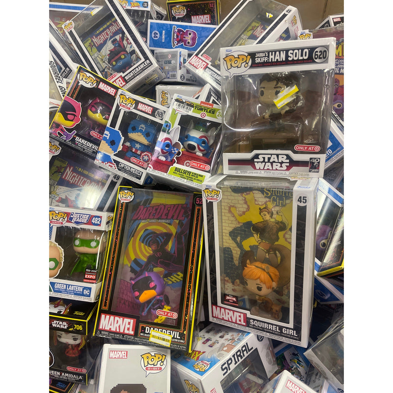 Pallet-of-400 FUNKO POPS, BIG & SMALL, Star Wars, Marvel, WWE, Justice League, Avengers - POP!