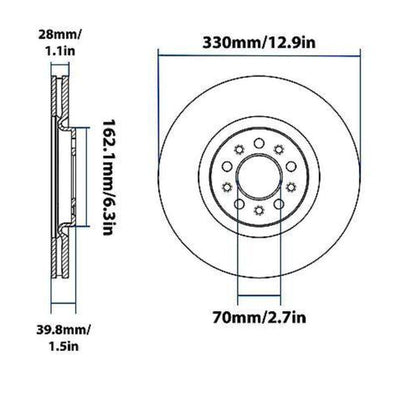 Carquest Premium Painted Brake Rotor OE Specs, Features RotorShield - YH524198P