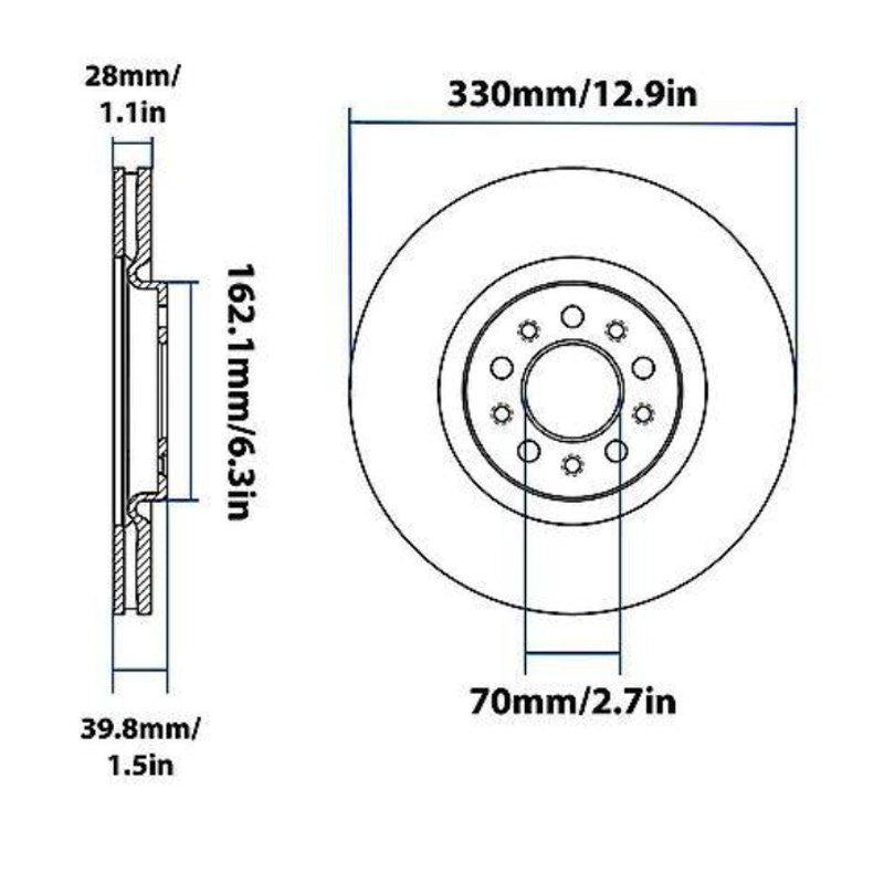Carquest Premium Painted Brake Rotor OE Specs, Features RotorShield - YH524198P