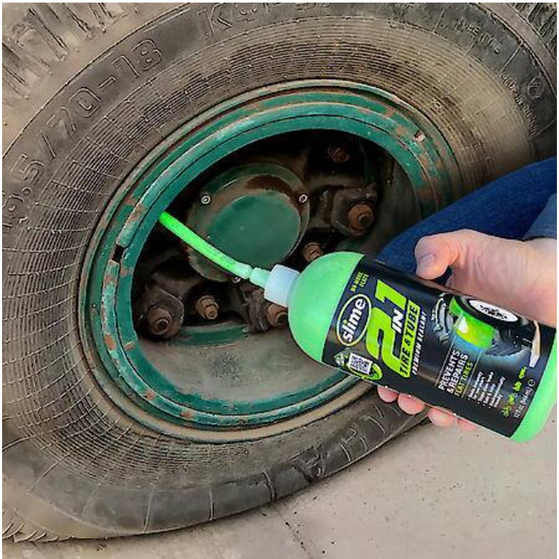 Slime 2-in-1 Tire & Tube Sealant, Seals Stops Leaks Prevents/Repairs - 32 oz