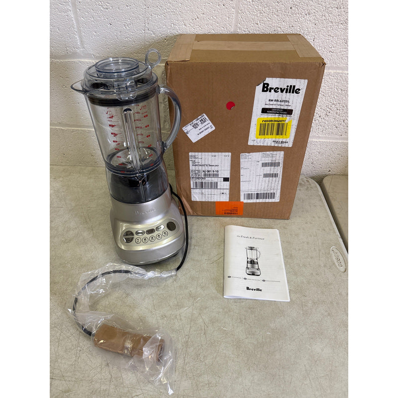 Breville Fresh and Furious Blender, Silver 5 Speed LCD Display REMANUFACTURED