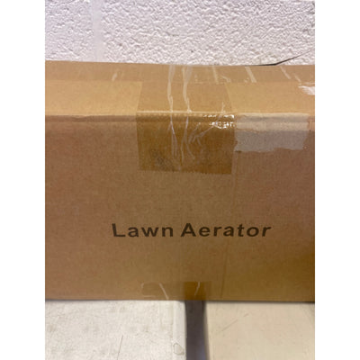 Manual Lawn Aerator Heavy Duty Rolling Push Grass Aeration Tool - Green