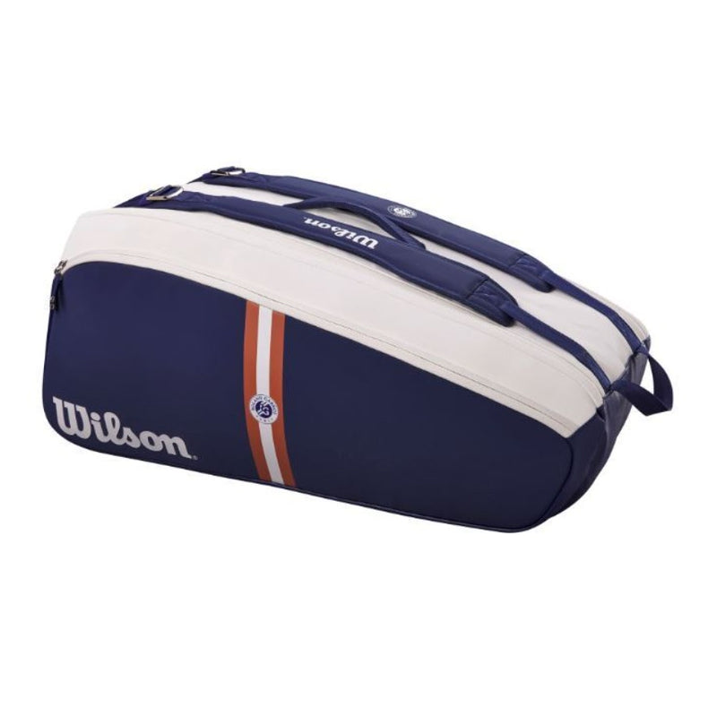 Wilson Roland Garros Super Tour 9 Racket Capacity Bag - Navy Blue / White