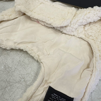 UGG Classic Sherpa Pet PJ's, Hook & Loop Straps, Soft & Cozy, White -Large Size