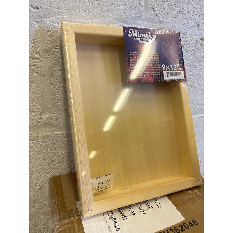 Pack-of-6 Mimik Recycled PET Cradled Canvas 1.5" Deep 9x12" Medium-Textured