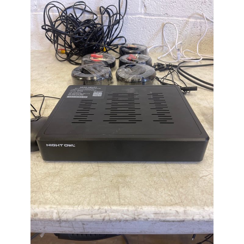 Night Owl 8 Channel Bluetooth DVR 6 4K Spotlight Security Cameras 2TB HD, READ
