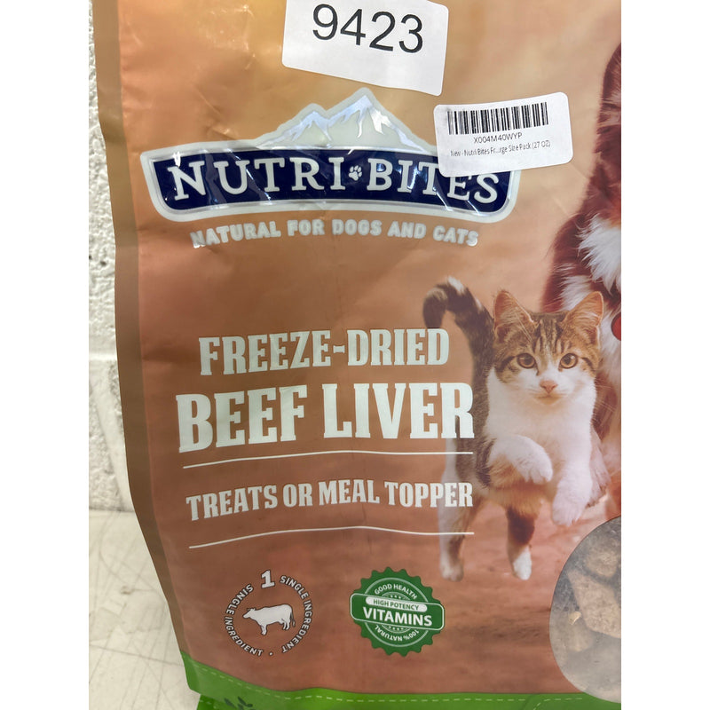 Nutri Bites Freeze Dried Beef Liver Dog/Cat Training Treats Food Topper 27oz