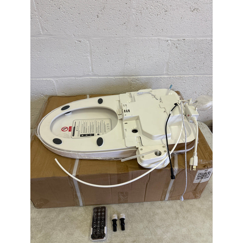 Bidet Toilet Seat, Elongated, Smart Toilet, Seat Warmer, LED Display - White