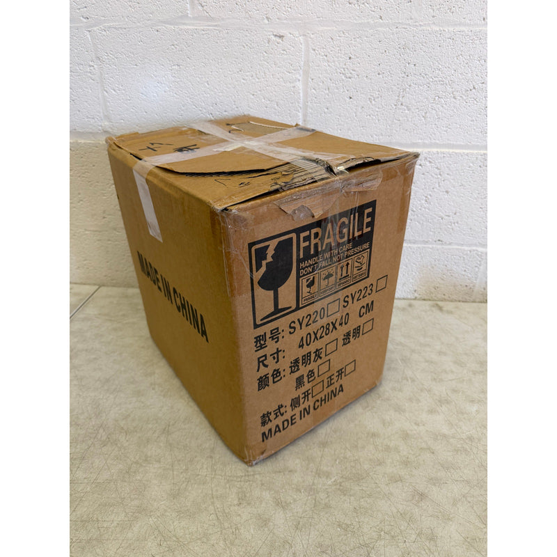 Set of 10 Stackable Shoe Boxes with Drop Front Door; Clear Plastic Display