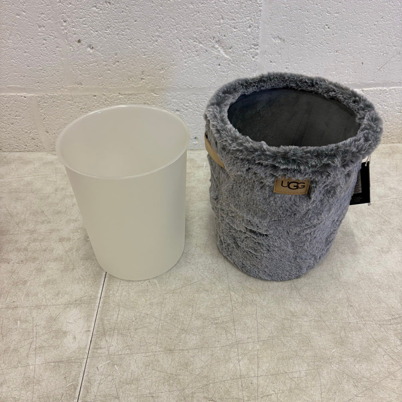 Ugg Dawson Waste Bin with Plastic Insert & Soft Outer Cover, 9"x10.5" - Charcoal