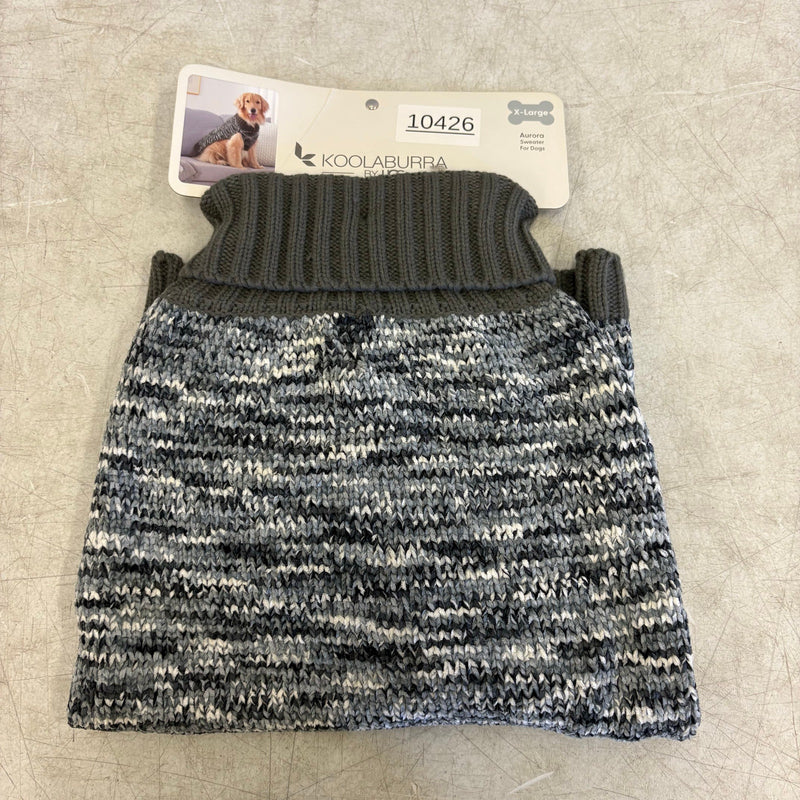 Koolaburra by UGG Pet Aurora Knitted Sweater Dog - 20-21" Collar, Gray - XL