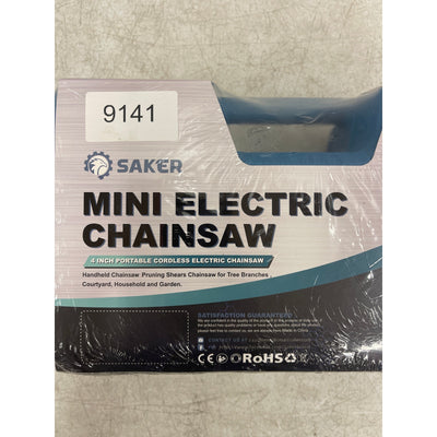 Saker 4" Mini Chainsaw, Portable Electric Chainsaws Cordless Handheld - Blue