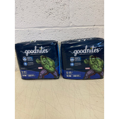 (2pk) Goodnites Boys' Nighttime Bedwetting Underwear, Size S/M (43-68 lbs) 44 Ct