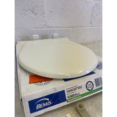 BEMIS Toilet Seat Kimball Round Soft Close Plastic Closed Front - White