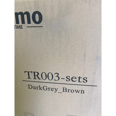 Imiomo 3-Piece Luggage Set, Suitcase w Spinner Wheels, Lightweight Hardside Grey