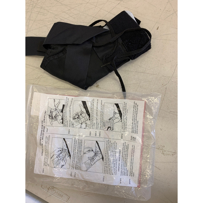 Swede-O Ankle Lok Support with Knit Tongue, Medium Ankle Brace Black, Sprain