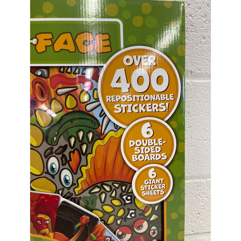 Bendon Wow! Wacky Dinos Sticker Face Book 408 Stickers 32 Face Pages 6 Sheets