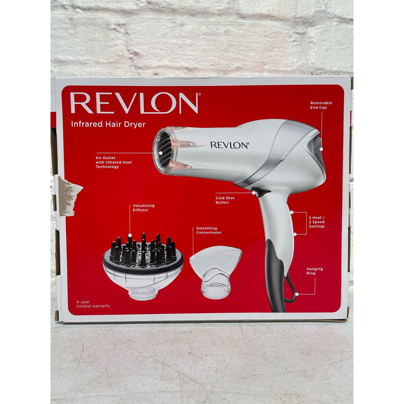 Revlon 1875W Damage Protection Infrared Hair Dryer with Hair Clips, 2 Speeds