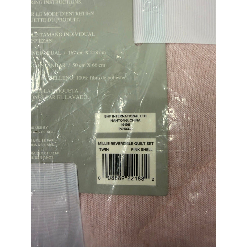 UGG Millie Plush Reversible Quilt Set, 1 Quilt & 1 Sham, Twin - Pink Shell