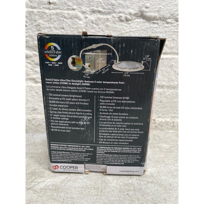 HALO HLB 4 in Recessed Light Kit, Dimmable LED Adjustable, Retrofit Installation