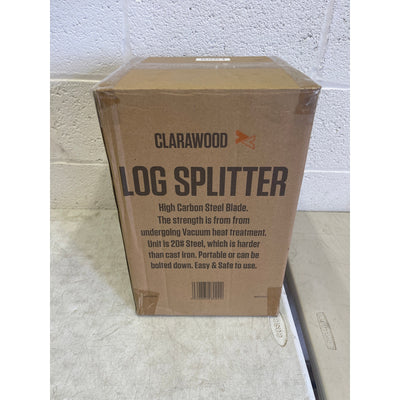 Clarawood Firewood Splitter - Heavy Duty High Carbon Steel Portable or Mount