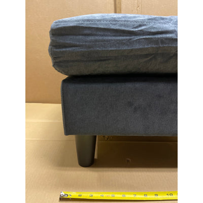 Otomana de 61 x 61 x 40 cm para sofá o sillón, mueble de sala, suave, gris